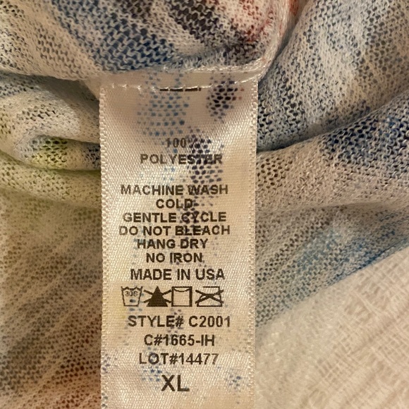 ET LOIS Artistic Multicolor Three Quarter Sleeve Blouse - Picture 10 of 11